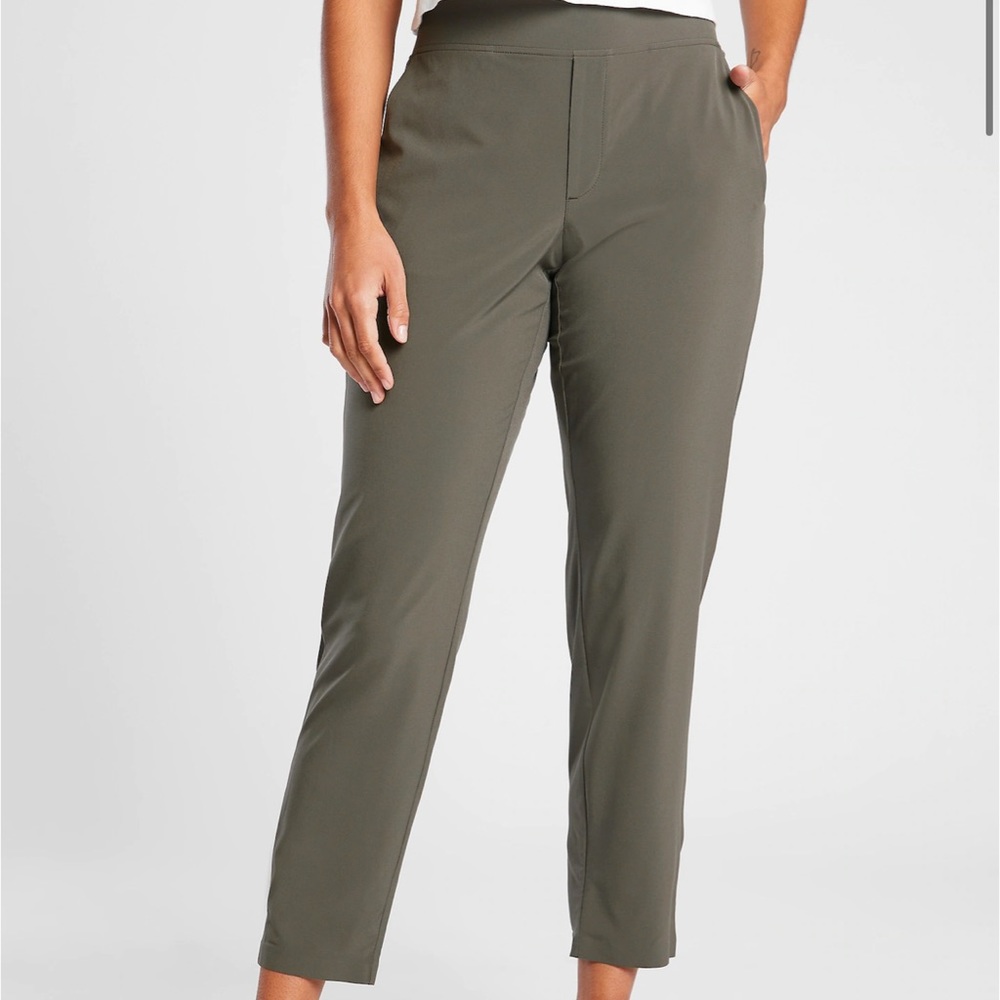 Athleta Dark Olive Brooklyn Ankle Pants Sz. 2
